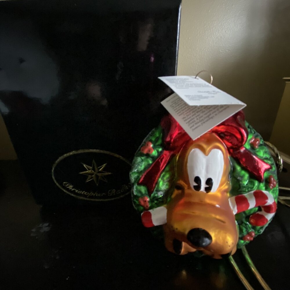 Christopher Radko Mickey & Co Pluto Wreath Ornament